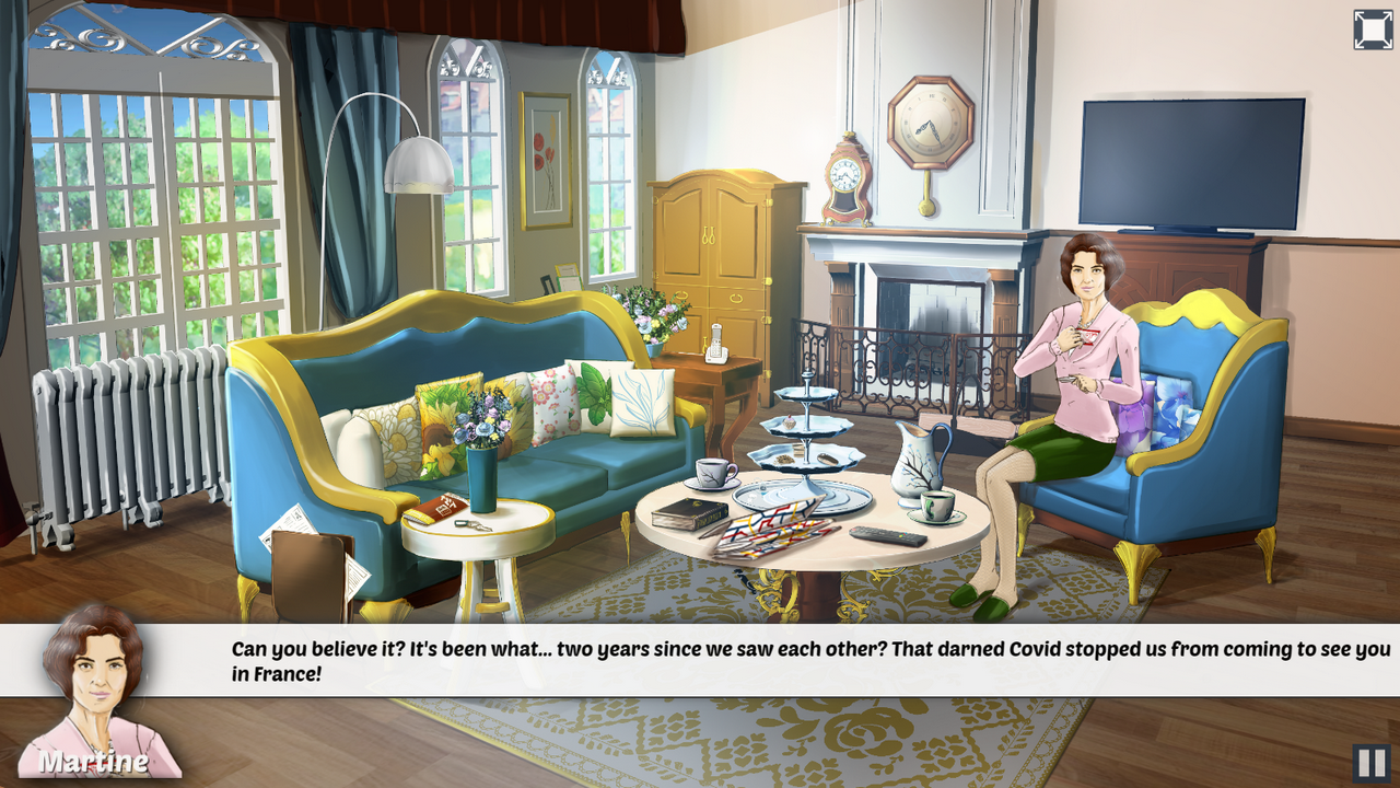 Screenshot from 'A trip to London', a pedagogical serious game